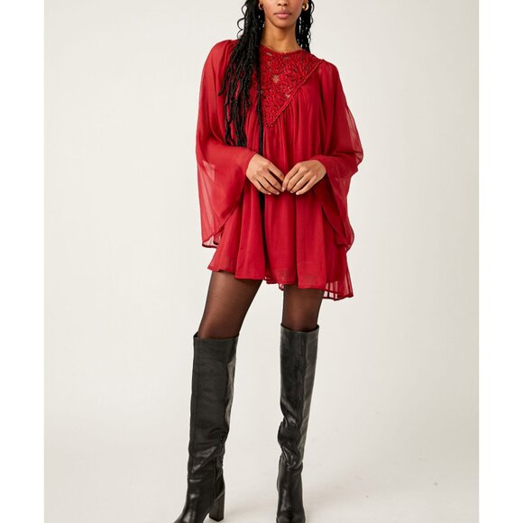 🎉LAST CHANCE🎉 FREE PEOPLE Sunshine Of Love Mini Dress / Blended Berry - Picture 5 of 10